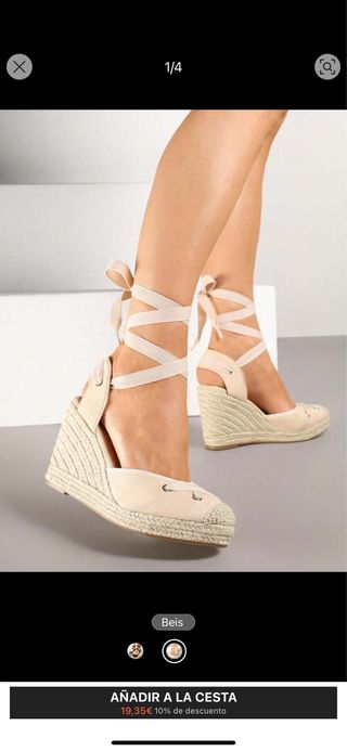 Cuñas esparto beige bailarina