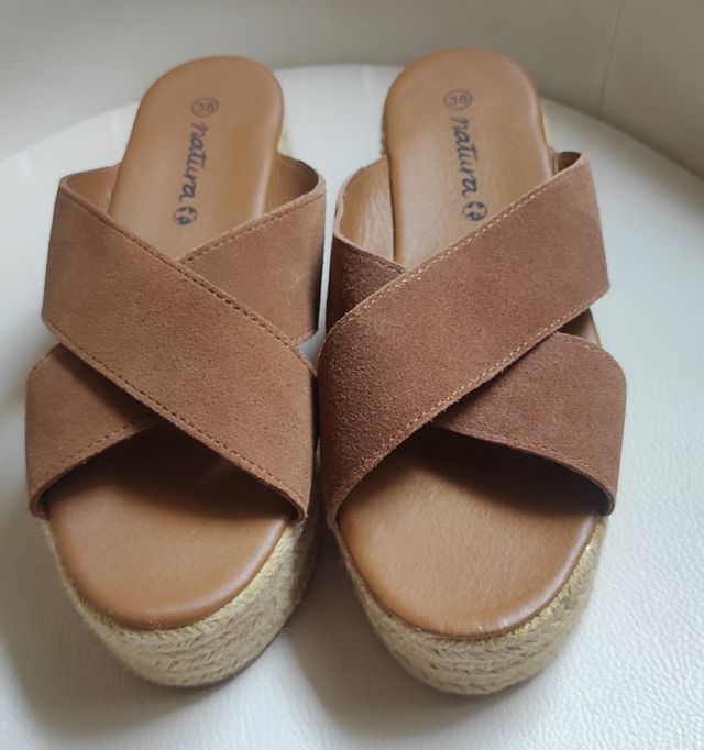 Sandalias Natura esparto marrón - Nº 38