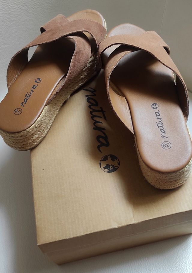Sandalias Natura esparto marrón - Nº 38