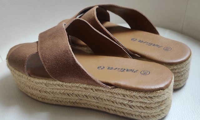 Sandalias Natura esparto marrón - Nº 38