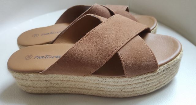 Sandalias Natura esparto marrón - Nº 38
