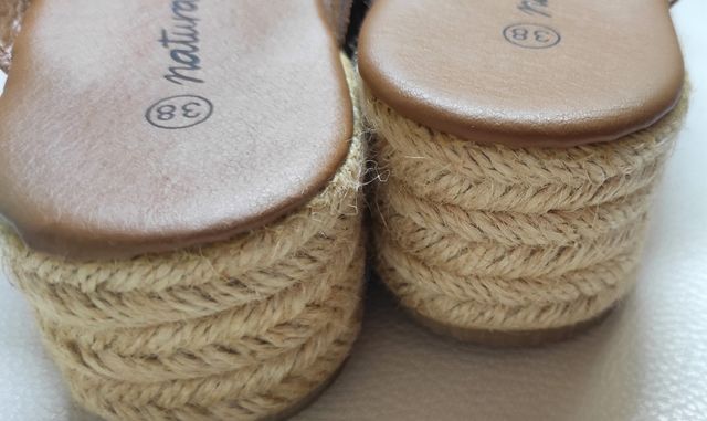 Sandalias Natura esparto marrón - Nº 38