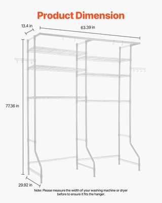 Scaffale Portaoggetti Sopra Lavatrice Asciugatrice