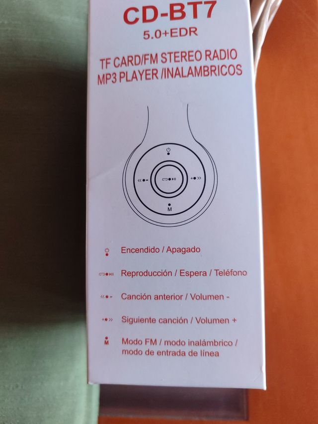 Auriculares inalámbricos CD-BT7 5.0+EDR