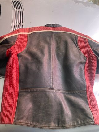 Cazadora piel  moto retro