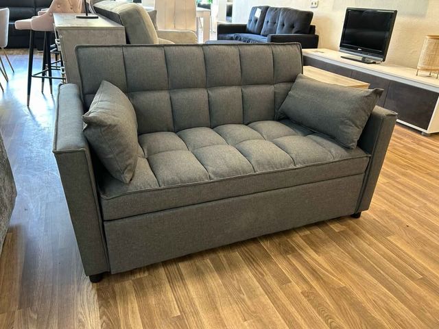 Divano letto grigio - 2 posti