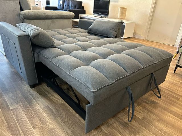 Divano letto grigio - 2 posti