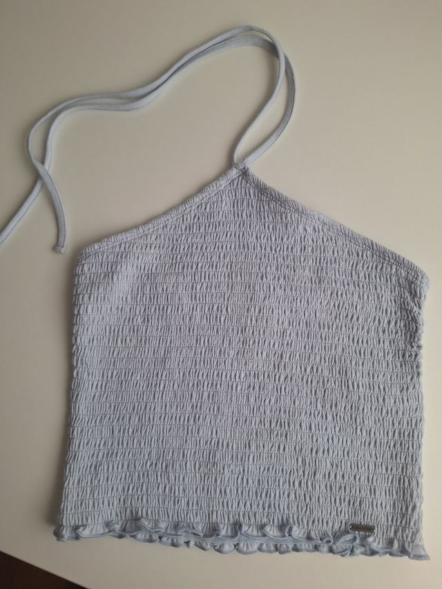 Top Halter Hollister Azul - Nuevo