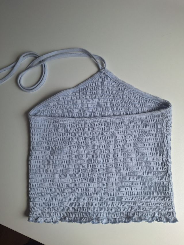 Top Halter Hollister Azul - Nuevo