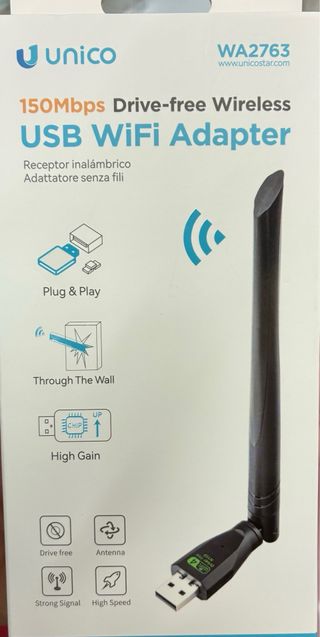 Adaptador USB WiFi Unico 150Mbps