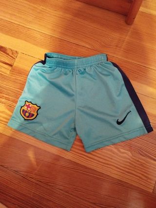 Shorts FC Barcelona niño turquesa