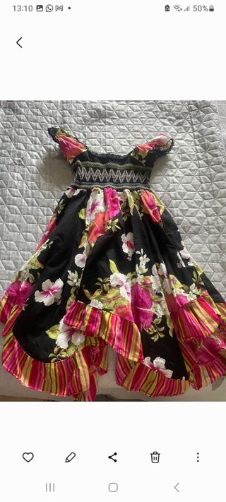 Vestito bimba fiori estivo 7-8 anni