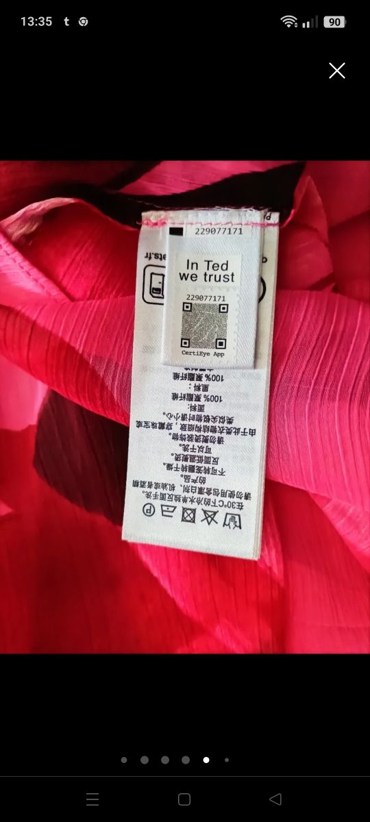 Blusa Ted Baker Rosa - Talla S