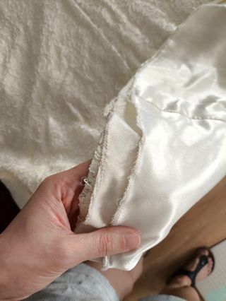 Vestido novia de encaje blanco champagne