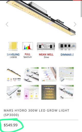 Panel LED Mars Hydro SP3000 300W