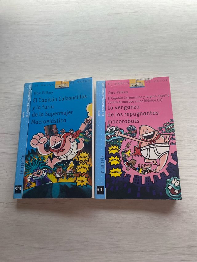 Pack de dos libros de El Capitán Calzoncillos
