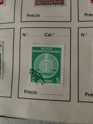 Sellos RDA antiguos 10 y 15 Dienstmarken