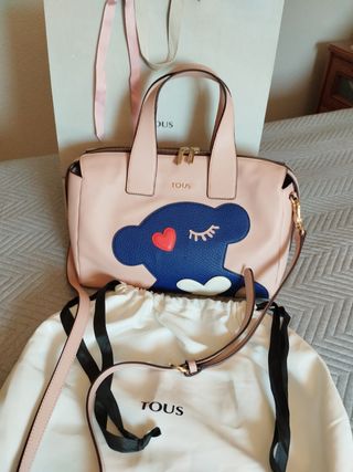 Bolso Tous bandolera rosa y azul
