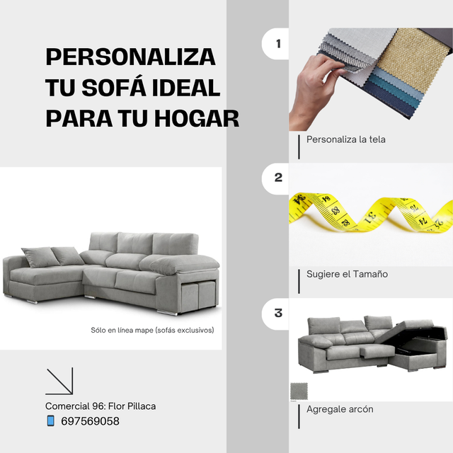 Sofá Gris - Personalizable