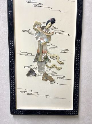 2 Paneles Jade Mujer - Arte Asiático 1960’s