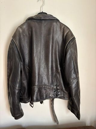 Chaqueta cuero marrón vibtage