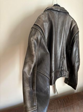 Chaqueta cuero marrón vibtage