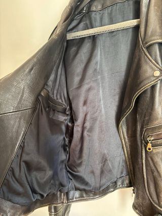 Chaqueta cuero marrón vibtage