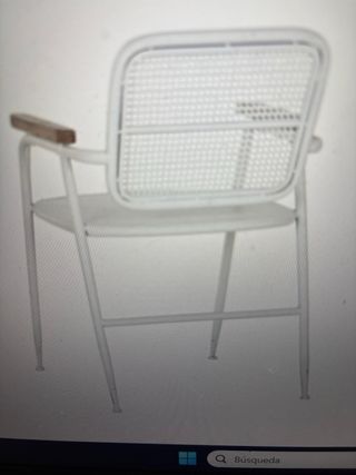 Silla jardín blanca y madera