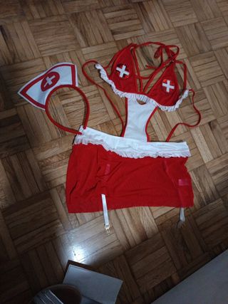 Disfraz enfermera y
Camarera sexy talla 40

