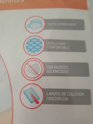 Cubrecolchón acolchado microfibra 105cm