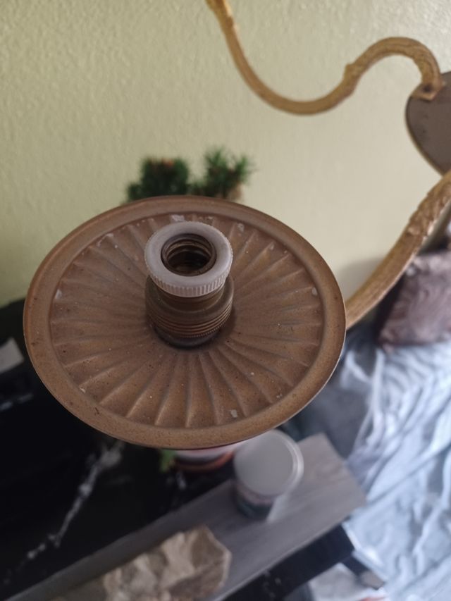 Lampara araña dorada 5 brazos