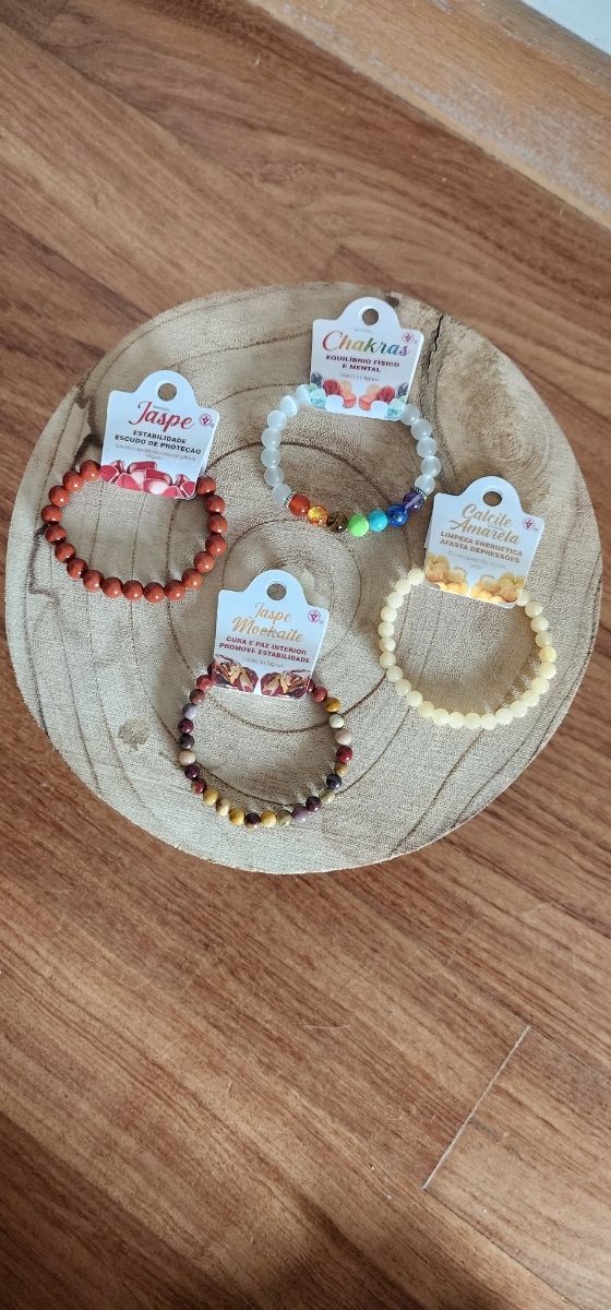 Pulseiras pedras - 4 pulseiras