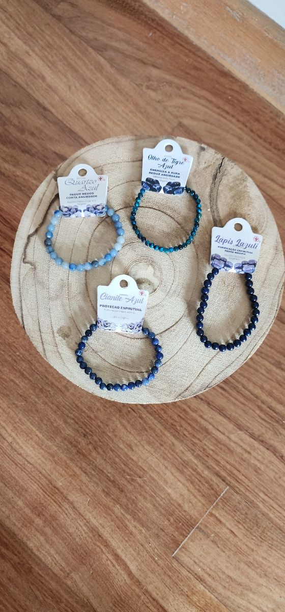 Pulseiras pedras azuis