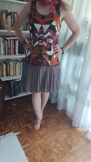 Vestido Soggo Paris vintage multicolor