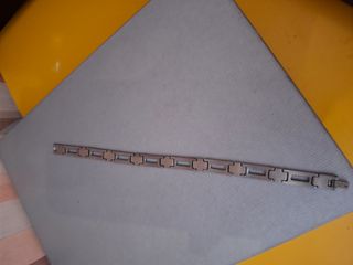 Bracciale uomo argento nero