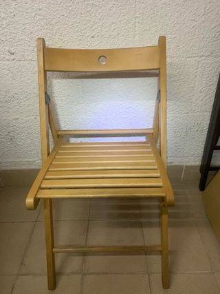 Silla plegable madera ( pack 2 Unidades)