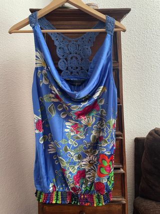 Blusa Desigual azul - Talla L