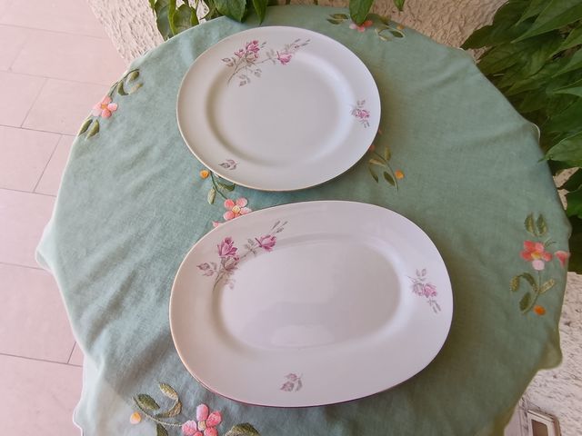 2 Piatti Porcellana Rosa