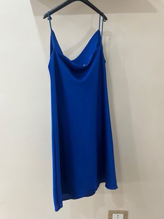 Vestito blu elettrico estivo donna made in italy