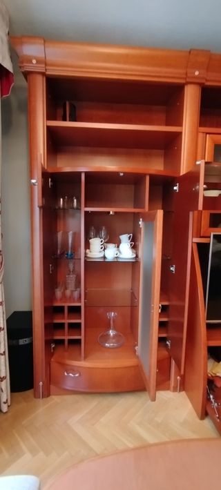 Mueble salón madera de cerezo