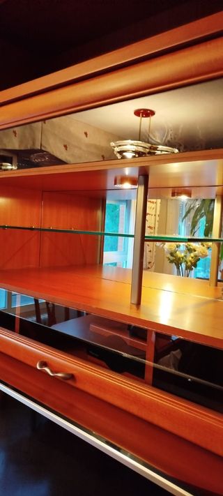 Mueble salón madera de cerezo