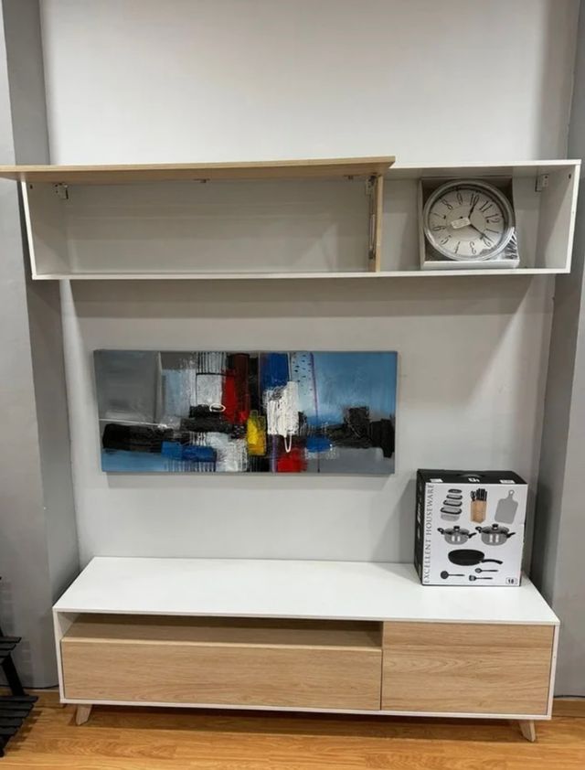 LIQUIDO!! Mueble TV blanco & madera + ENVIO GRATIS