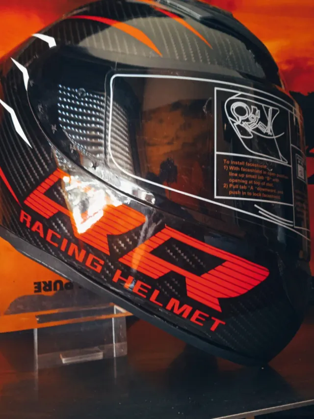 Casco moto Racing RR guantes .talla . L y XL