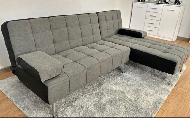 ENVIO GRATIS!! Sofá Chaise Longue Gris y Negro
