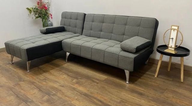ENVIO GRATIS!! Sofá Chaise Longue Gris y Negro