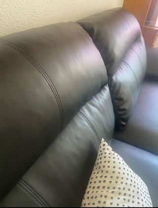 Sofá piel sintética negro Sky