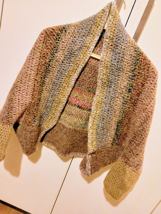 Cardigan lavorato a maglia multicolor