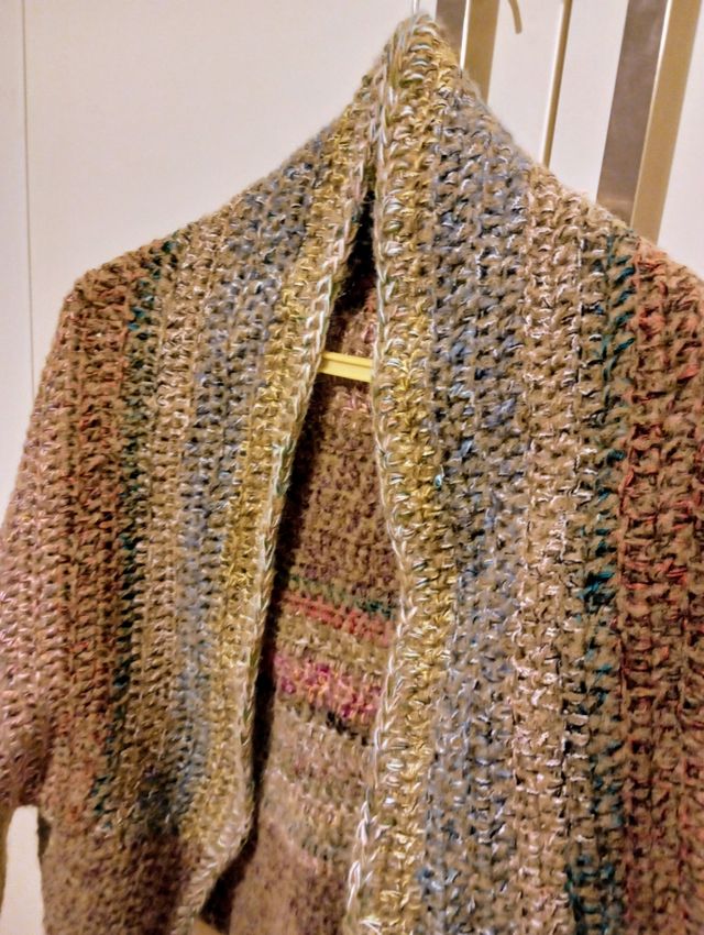 Cardigan lavorato a maglia multicolor