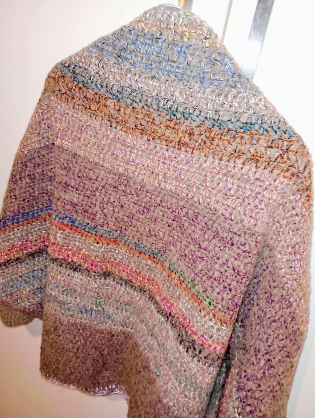 Cardigan lavorato a maglia multicolor