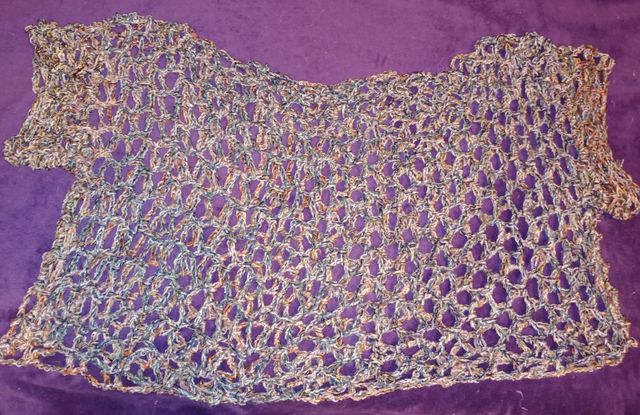 Top estivo a rete multicolor